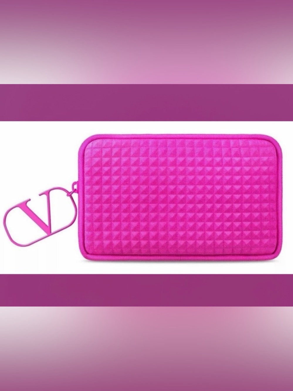 GWP- VALENTINO - Hot Pink Pouch…Makeup Bag Or Soft Clutch